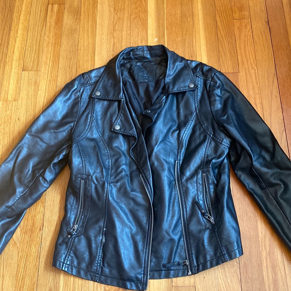 Max Studio Black Leather Jacket